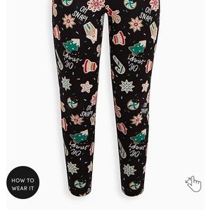 Black leggings Christmas leggings comfortable leggings